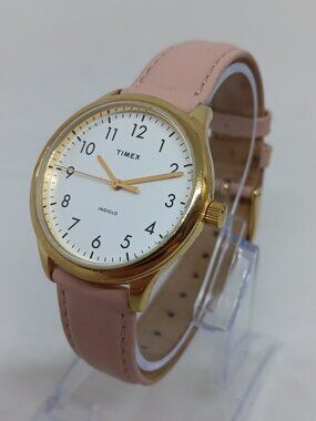 Timex TW2V25200 Women's 33mm Indiglo Japanese Quartz Pink Leather Band Watch